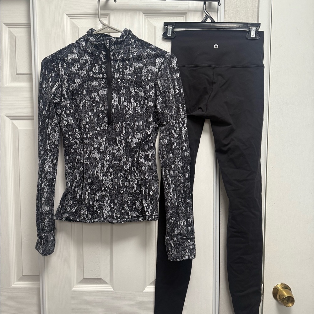 Lululemon set, leggins and zip size 4